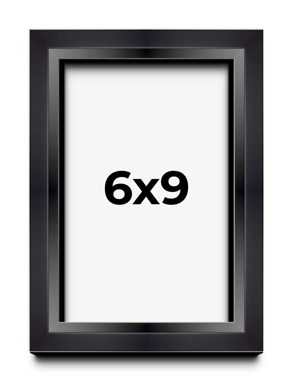 6x9 Modern Shadow Box 1.5" Depth Picture Frame with UV-Resistant Acrylic & Acid Free Backing, Available in 3 Finishes - Black, Silver, White